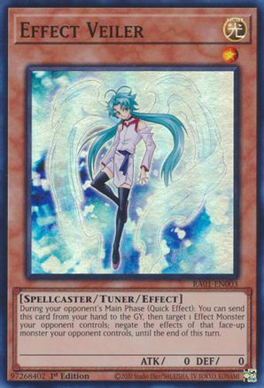Effect Veiler (RA01-EN003) - 25th Anniversary Rarity Collection 1st Edition - Premium Yugioh Single from Konami - Just $0.37! Shop now at Game Crave Tournament Store