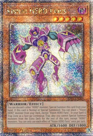 Vision HERO Faris (Quarter Century Secret Rare) (RA01-EN004) - 25th Anniversary Rarity Collection 1st Edition - Premium Yugioh Single from Konami - Just $12.33! Shop now at Game Crave Tournament Store