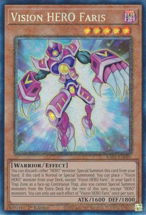 Vision HERO Faris (PCR) (RA01-EN004) - 25th Anniversary Rarity Collection 1st Edition - Premium Yugioh Single from Konami - Just $0.55! Shop now at Game Crave Tournament Store