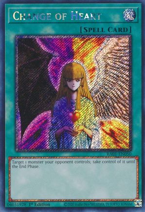 Change of Heart (Platinum Secret Rare) (RA01-EN050) - 25th Anniversary Rarity Collection 1st Edition - Premium Yugioh Single from Konami - Just $2.06! Shop now at Game Crave Tournament Store