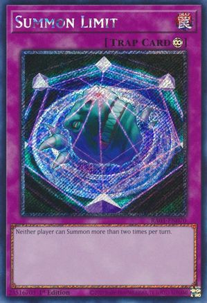 Summon Limit (Platinum Secret Rare) (RA01-EN070) - 25th Anniversary Rarity Collection 1st Edition - Premium Yugioh Single from Konami - Just $0.90! Shop now at Game Crave Tournament Store