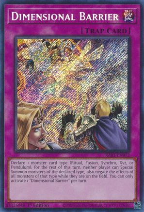Dimensional Barrier (Secret Rare) (RA01-EN072) - 25th Anniversary Rarity Collection 1st Edition - Premium Yugioh Single from Konami - Just $1.67! Shop now at Game Crave Tournament Store