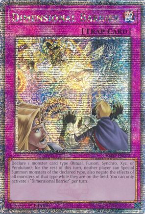 Dimensional Barrier (Quarter Century Secret Rare) (RA01-EN072) - 25th Anniversary Rarity Collection 1st Edition - Premium Yugioh Single from Konami - Just $22.45! Shop now at Game Crave Tournament Store