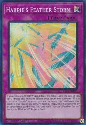 Harpie's Feather Storm (RA01-EN073) - 25th Anniversary Rarity Collection 1st Edition - Premium Yugioh Single from Konami - Just $0.08! Shop now at Game Crave Tournament Store