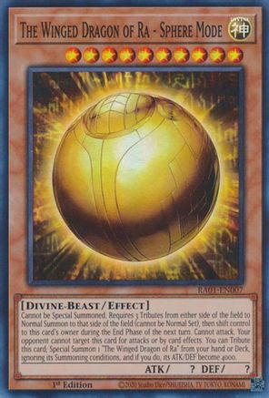 The Winged Dragon of Ra - Sphere Mode (RA01-EN007) - 25th Anniversary Rarity Collection 1st Edition - Premium Yugioh Single from Konami - Just $0.11! Shop now at Game Crave Tournament Store