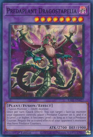 Predaplant Dragostapelia (RA01-EN027) - 25th Anniversary Rarity Collection 1st Edition - Premium Yugioh Single from Konami - Just $0.25! Shop now at Game Crave Tournament Store