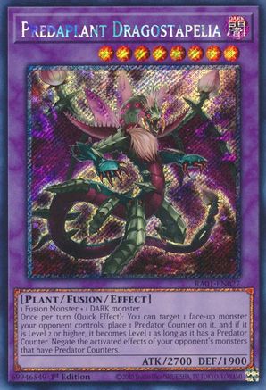 Predaplant Dragostapelia (Platinum Secret Rare) (RA01-EN027) - 25th Anniversary Rarity Collection 1st Edition - Premium Yugioh Single from Konami - Just $0.91! Shop now at Game Crave Tournament Store
