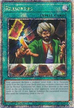 Reasoning (Quarter Century Secret Rare) (RA01-EN052) - 25th Anniversary Rarity Collection 1st Edition - Premium Yugioh Single from Konami - Just $5.31! Shop now at Game Crave Tournament Store