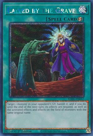 Called by the Grave (Platinum Secret Rare) (RA01-EN057) - 25th Anniversary Rarity Collection 1st Edition - Premium Yugioh Single from Konami - Just $7.07! Shop now at Game Crave Tournament Store