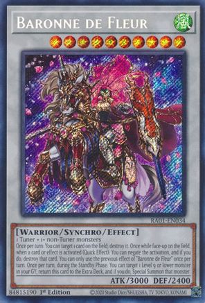 Baronne de Fleur (Secret Rare) (RA01-EN034) - 25th Anniversary Rarity Collection 1st Edition - Premium Yugioh Single from Konami - Just $0.22! Shop now at Game Crave Tournament Store