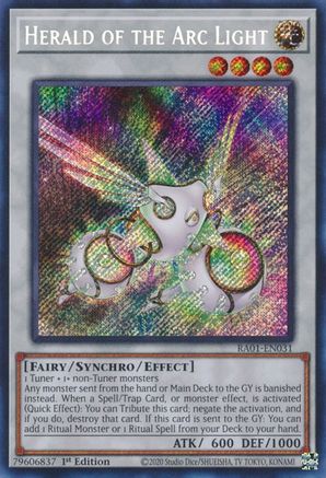 Herald of the Arc Light (Secret Rare) (RA01-EN031) - 25th Anniversary Rarity Collection 1st Edition - Premium Yugioh Single from Konami - Just $0.77! Shop now at Game Crave Tournament Store