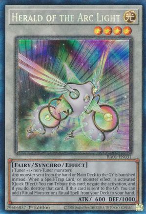 Herald of the Arc Light (PCR) (RA01-EN031) - 25th Anniversary Rarity Collection 1st Edition - Premium Yugioh Single from Konami - Just $1.09! Shop now at Game Crave Tournament Store