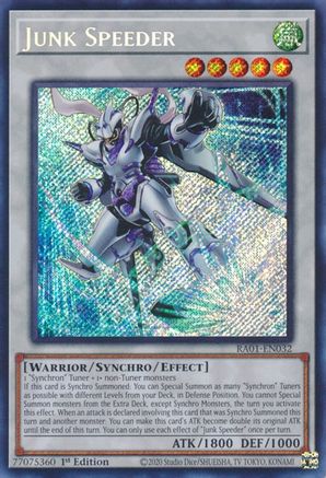Junk Speeder (Secret Rare) (RA01-EN032) - 25th Anniversary Rarity Collection 1st Edition - Premium Yugioh Single from Konami - Just $0.25! Shop now at Game Crave Tournament Store