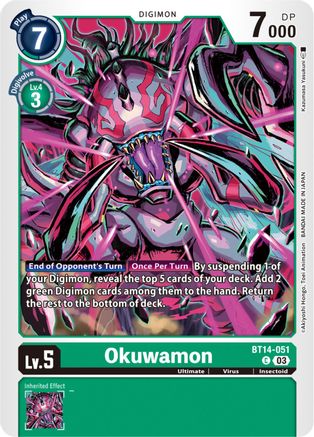 Okuwamon (BT14-051) - Blast Ace - Premium Digimon Single from Bandai - Just $0.08! Shop now at Game Crave Tournament Store