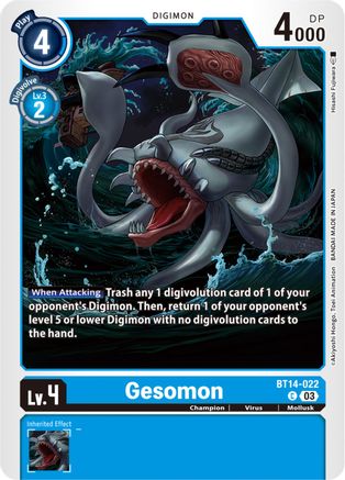 Gesomon (BT14-022) - Blast Ace - Premium Digimon Single from Bandai - Just $0.08! Shop now at Game Crave Tournament Store