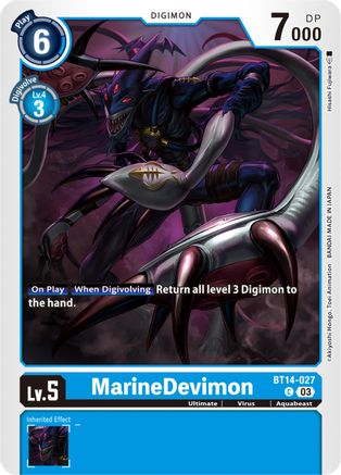 MarineDevimon (BT14-027) - Blast Ace - Premium Digimon Single from Bandai - Just $0.08! Shop now at Game Crave Tournament Store