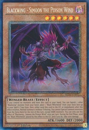 Blackwing - Simoon the Poison Wind (PCR) (RA01-EN012) - 25th Anniversary Rarity Collection 1st Edition - Premium Yugioh Single from Konami - Just $0.22! Shop now at Game Crave Tournament Store