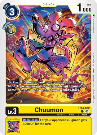 Chuumon (BT14-032) - Blast Ace - Premium Digimon Single from Bandai - Just $0.25! Shop now at Game Crave Tournament Store