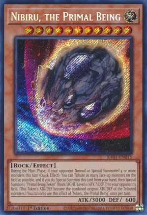 Nibiru, the Primal Being (Secret Rare) (RA01-EN015) - 25th Anniversary Rarity Collection 1st Edition - Premium Yugioh Single from Konami - Just $2.47! Shop now at Game Crave Tournament Store