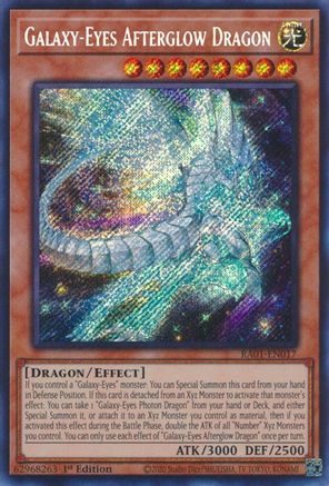Galaxy-Eyes Afterglow Dragon (Secret Rare) (RA01-EN017) - 25th Anniversary Rarity Collection 1st Edition - Premium Yugioh Single from Konami - Just $0.08! Shop now at Game Crave Tournament Store
