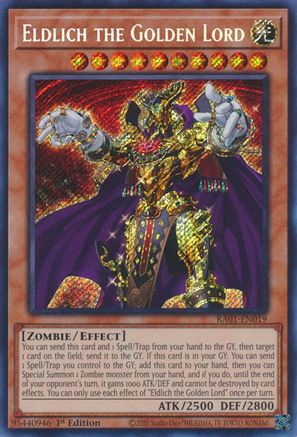 Eldlich the Golden Lord (Secret Rare) (RA01-EN019) - 25th Anniversary Rarity Collection 1st Edition - Premium Yugioh Single from Konami - Just $0.34! Shop now at Game Crave Tournament Store