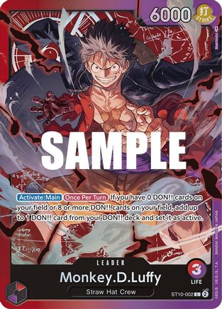 Monkey.D.Luffy (002) (ST10-002) - Ultra Deck: The Three Captains Foil - Premium One Piece Single from Bandai - Just $1.16! Shop now at Game Crave Tournament Store