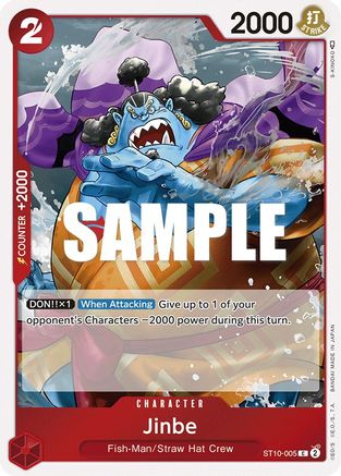 Jinbe (ST10-005) - Ultra Deck: The Three Captains Foil - Premium One Piece Single from Bandai - Just $0.23! Shop now at Game Crave Tournament Store