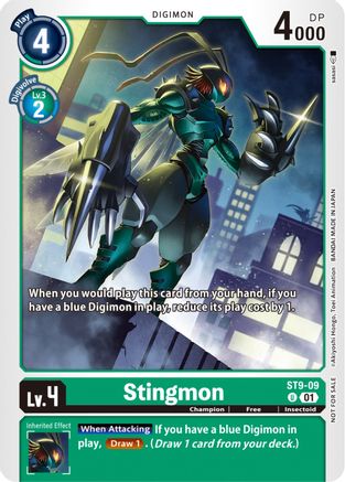Stingmon (NYCC 2023 Demo Deck) (ST9-09) - Starter Deck 09: Ultimate Ancient Dragon - Premium Digimon Single from Bandai - Just $0.08! Shop now at Game Crave Tournament Store