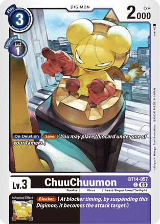 ChuuChuumon (BT14-057) - Blast Ace - Premium Digimon Single from Bandai - Just $0.25! Shop now at Game Crave Tournament Store