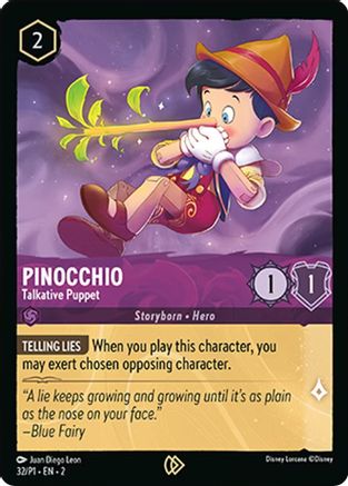Pinocchio - Talkative Puppet (32) - Disney Lorcana Promo Cards Cold Foil - Premium Lorcana Single from Disney Lorcana Promo Cards - Just $5.38! Shop now at Game Crave Tournament Store