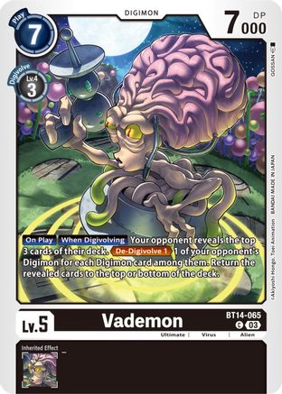 Vademon (BT14-065) - Blast Ace - Premium Digimon Single from Bandai - Just $0.08! Shop now at Game Crave Tournament Store