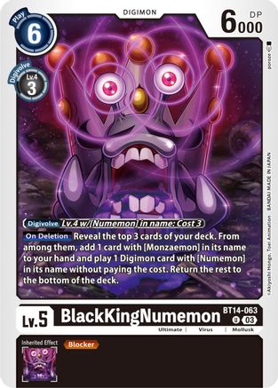 BlackKingNumemon (BT14-063) - Blast Ace - Premium Digimon Single from Bandai - Just $0.08! Shop now at Game Crave Tournament Store