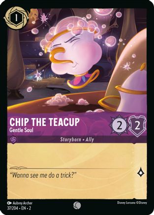 Chip the Teacup - Gentle Soul (37/204) - Rise of the Floodborn - Premium Lorcana Single from Rise of the Floodborn - Just $0.08! Shop now at Game Crave Tournament Store