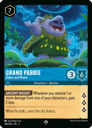 Grand Pabbie - Oldest and Wisest (148/204) - Rise of the Floodborn Cold Foil - Premium Lorcana Single from Rise of the Floodborn - Just $0.37! Shop now at Game Crave Tournament Store
