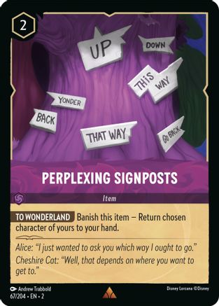 Perplexing Signposts (67/204) - Rise of the Floodborn Cold Foil - Premium Lorcana Single from Rise of the Floodborn - Just $0.14! Shop now at Game Crave Tournament Store