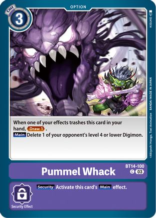 Pummel Whack (BT14-100) - Blast Ace - Premium Digimon Single from Bandai - Just $0.25! Shop now at Game Crave Tournament Store