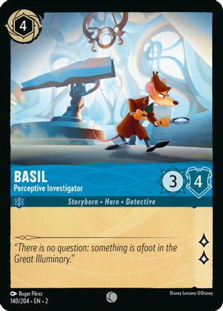 Basil - Perceptive Investigator (140/204) - Rise of the Floodborn Cold Foil - Premium Lorcana Single from Rise of the Floodborn - Just $0.08! Shop now at Game Crave Tournament Store