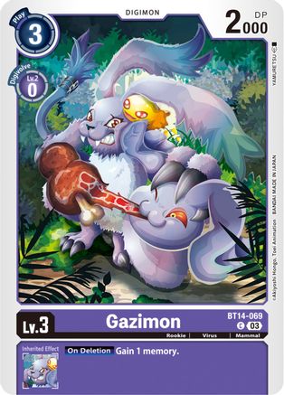 Gazimon (BT14-069) - Blast Ace - Premium Digimon Single from Bandai - Just $0.08! Shop now at Game Crave Tournament Store