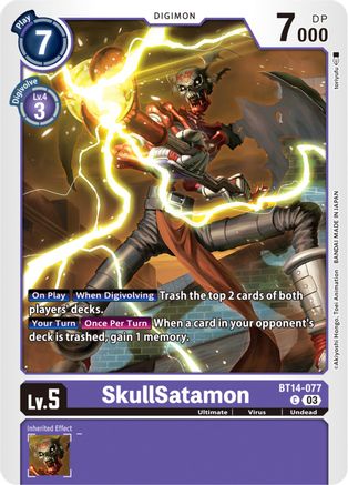 SkullSatamon (BT14-077) - Blast Ace - Premium Digimon Single from Bandai - Just $0.08! Shop now at Game Crave Tournament Store