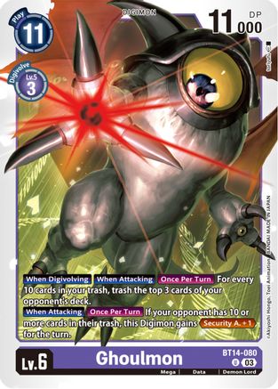 Ghoulmon (BT14-080) - Blast Ace - Premium Digimon Single from Bandai - Just $0.08! Shop now at Game Crave Tournament Store