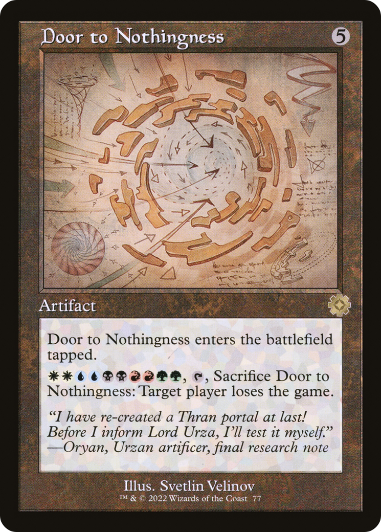 Door to Nothingness (BRR-077) - The Brothers' War Retro Artifacts - Premium MTG Single from Wizards of the Coast - Just $0.25! Shop now at Game Crave Tournament Store