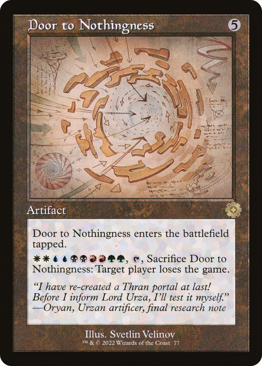 Door to Nothingness (BRR-077) - The Brothers' War Retro Artifacts - Premium MTG Single from Wizards of the Coast - Just $0.25! Shop now at Game Crave Tournament Store