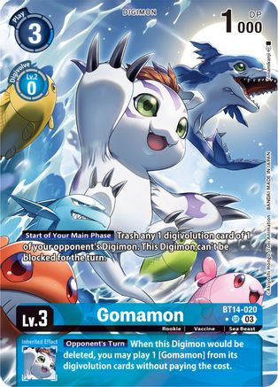 Gomamon (Alternate Art) (BT14-020) - Blast Ace Foil - Premium Digimon Single from Bandai - Just $2.87! Shop now at Game Crave Tournament Store