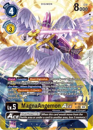 MagnaAngemon Ace (Alternate Art) (BT14-037) - Blast Ace Foil - Premium Digimon Single from Bandai - Just $2.51! Shop now at Game Crave Tournament Store