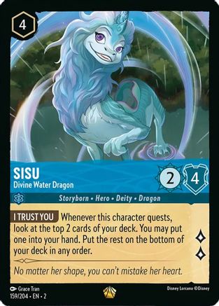 Sisu - Divine Water Dragon (159/204) - Rise of the Floodborn Cold Foil - Premium Lorcana Single from Rise of the Floodborn - Just $1.41! Shop now at Game Crave Tournament Store