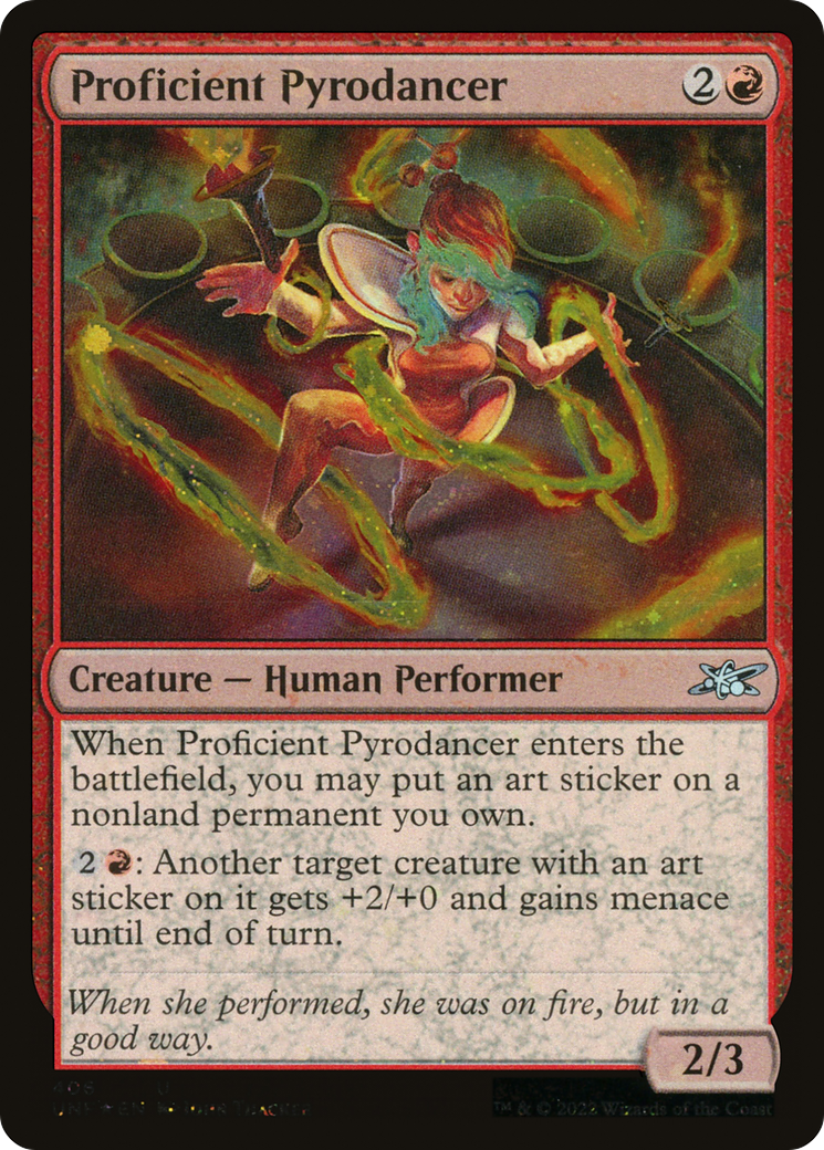 Proficient Pyrodancer (UNF-406) - Unfinity Foil - Premium MTG Single from Wizards of the Coast - Just $0.08! Shop now at Game Crave Tournament Store