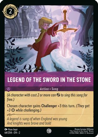 Legend of the Sword in the Stone (64/204) - Rise of the Floodborn Cold Foil - Premium Lorcana Single from Rise of the Floodborn - Just $0.08! Shop now at Game Crave Tournament Store
