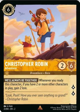 Christopher Robin - Adventurer (2/204) - Rise of the Floodborn - Premium Lorcana Single from Rise of the Floodborn - Just $0.08! Shop now at Game Crave Tournament Store