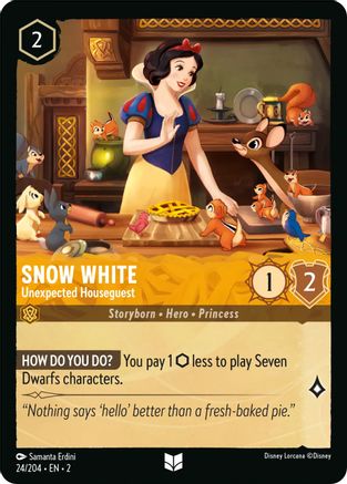 Snow White - Unexpected Houseguest (24/204) - Rise of the Floodborn Cold Foil - Premium Lorcana Single from Rise of the Floodborn - Just $0.13! Shop now at Game Crave Tournament Store
