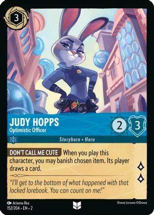 Judy Hopps - Optimistic Officer (152/204) - Rise of the Floodborn Cold Foil - Premium Lorcana Single from Rise of the Floodborn - Just $0.67! Shop now at Game Crave Tournament Store